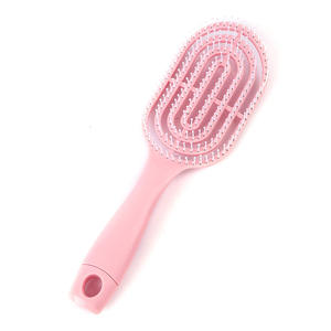 Peine de masaje elástico relajante, peine hueco portátil, cepillo de masaje para el cuero cabelludo, herramienta de estilismo para salón, peine ovalado especial para pelucas de cabello natural - Product Image 1