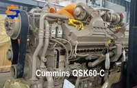 Motor Cummins CCEC DCEC de Gran Potencia, Ensamblaje de Motor QSK60-C 1042KW 1398KW 69L, Motor Diésel Refrigerado por Agua QSK60