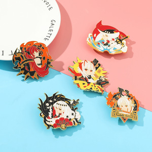 5 Diseños de Broches de Videojuegos Japoneses <span class=keywords><strong>Arknights</strong></span>, Pin de Metal con Personajes de Dibujos Animados, Cosplay de Laplandia, Broches Vintage para Mujer - Product Image 1