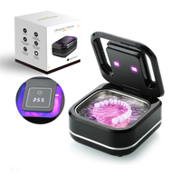 Ménage Mini Portable Bijoux Lunettes Or Argent Anneau Collier Brace Retainer Invisalign Denture Ultra Sonic Cleaner
