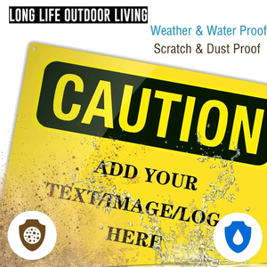 Пользовательский предупреждающий знак безопасности дорожного движения, персонализированный ваш текстовый логотип, наружный Алюминиевый металлический знак, домашний офис, сад, дорога, используется - Product Image 3