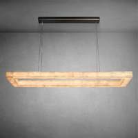 Lustre moderne en albâtre, long, décoratif, pour bureau, couloir, chambre à coucher, éclairage suspendu