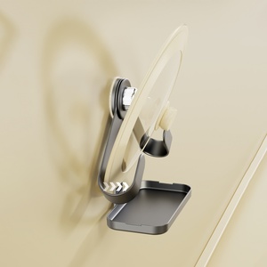 Rotating Lid Pot Lid Organizer <b>Kitchen</b> <b>Rack</b> No Drilling Adhesive Rust Resistant Pan Lids Holder Space Saving Home - Product Image 6