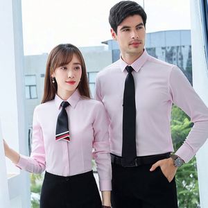 Design Same for Men and Women Custom Embroidery LOGO Professional Shirts Long Sleeves Teacher Cotton Banker Unisex Knitting - Product Image 4