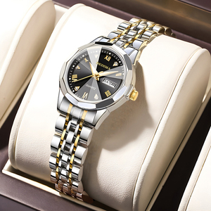 New Stylish Women's Watch Waterproof Luminous Dual <b>Calendar</b> Diamond-Accented with Butterfly Clasp - Product Image 5