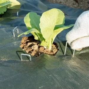 Piquets de pelouse en fer galvanisé lisses en forme de U de 3 mm d'épaisseur, résistants à la rouille et durables - Product Image 2
