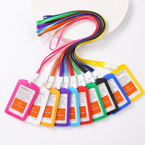 Porte-badge en plastique PP A2 imprimé sur mesure, étui pour carte d'identité, cordon de cou, porte-documents coloré 11x6,7 cm pour événements et séminaires - Product Image 1