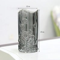 Nordische Luxus Moderne Pfingstrosen Transparente Glasvase Umweltfreundlich Handgefertigt für Wohnzimmer Esstisch Hochzeit Kreativ