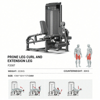 WENDY Appareil de musculation professionnel à double fonction, à charge libre, pour soulevé de cuisse et extension de jambe allongées, pour l'entraînement de force