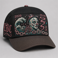 Casquette de baseball personnalisée style Old English, 5 panneaux, visière incurvée, style Dad Hat, streetwear urbain West Coast, vente en gros, faible MOQ