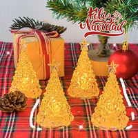 Weihnachtsbaum-Nachtlicht Plastik-Sternlampe Warmes Licht Dekorative Stimmungsbeleuchtung Niedliches Weihnachtsgeschenk Kleine Schreibtisch-Dekoration