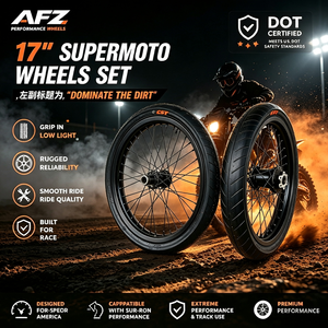Ensemble <span class=keywords><strong>de</strong></span> roues et pneus Supermoto Sur-Ron Light Bee X LBX 17 pouces, <span class=keywords><strong>vert</strong></span>, aluminium CNC, pneus <span class=keywords><strong>de</strong></span> route pour vélo électrique, amélioration des performances - Product Image 1