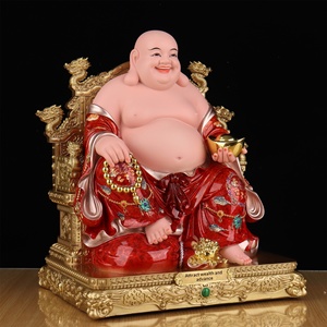 Statue de <span class=keywords><strong>Bouddha</strong></span> Maitreya Nouveau Style, Bodhisattva Souriant et Rieur à Corps Large et Ventru, Figurine Sculptée pour Salon et Magasin - Product Image 4