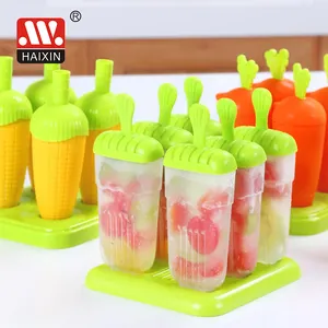 Haixing Populaire Vruchtensap Bevroren Ijs Lolly Maker Set Van 6 Mold Voor Diy Smaak Plastic Ice Popsicle Maker 12571