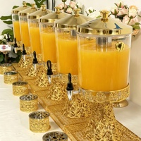 Dispensador de Jugos Ornamentado, Juego de Recipientes para Buffet de Lujo, Servicio de Catering para Bodas, Hoteles, Restaurantes, Resorts, Urna para Bebidas