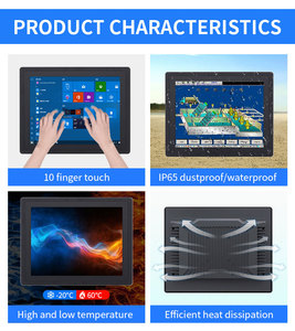 10.4 12 15 17 Inch IP65 Industrial Capacitive <strong>Touch</strong> <strong>Screen</strong> Tablet I5 /i7/i9 IP 65 Aluminum <strong>Embedded</strong> All in One PC Win10 / <strong>Linux</strong> - Product Image 2