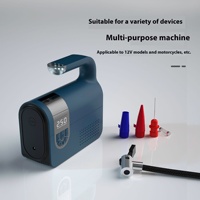 Pompe à air de voiture électrique portable double cylindre en plastique ABS 12V Affichage numérique pour utilisation d'urgence Boîte d'emballage Gonfleur de pneu
