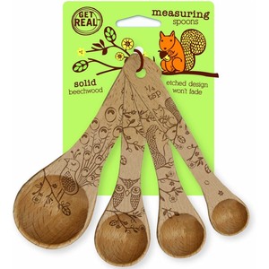 Ensemble de cuillères à mesurer en bois de style japonais, 4 pièces, outil de cuisine créatif pour la cuisson et la pâtisserie - Product Image 4