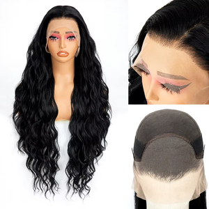 วิกผมคุณภาพสูง 13*4 แบบผูกด้วยมือ ด้านหน้าเป็นผ้าลูกไม้ สีดำ <span class=keywords><strong>ผม</strong></span>ยาวตรง/หยิก แสกได้ตามต้องการ มี<span class=keywords><strong>หน้าม้า</strong></span> ปริมาณ<span class=keywords><strong>ผม</strong></span>มาก สวมใส่ง่าย - Product Image 2