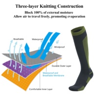 Chaussettes ignifuges et imperméables 100 % étanches, résistantes aux flammes, pour hommes et femmes, protection extrême, randonnée, chasse, équipement de sécurité industrielle