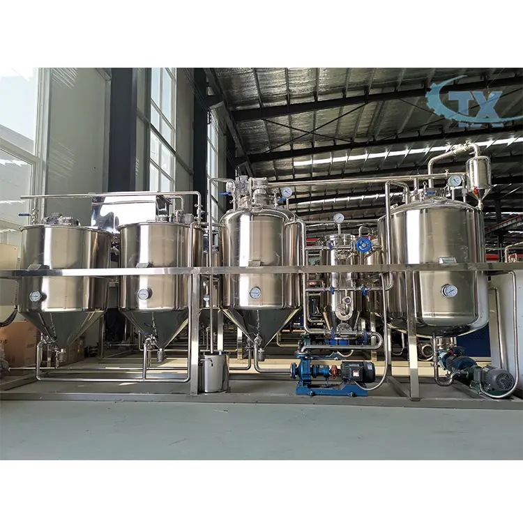 Mini crude oil refining machine equipment for sunflower oil refining