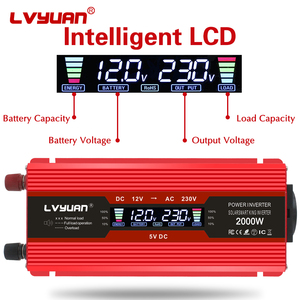 LVYUAN 800W 2000W potenza di picco Inversor de energia de <span class=keywords><strong>onda</strong></span> <span class=keywords><strong>sinusoidale</strong></span> modificada DC 12V AC 220V Inverter per auto a <span class=keywords><strong>onda</strong></span> <span class=keywords><strong>sinusoidale</strong></span> modificata - Product Image 4
