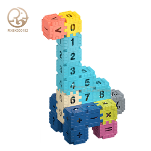 Ensemble de blocs en plastique ABS bricolage pour enfants jouet éducatif d'apprentissage STEM pour l'utilisation assemblée de la construction de l'alphabet <span class=keywords><strong>math</strong></span>ématique - Product Image 1