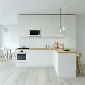 Gabinetes de <span class=keywords><strong>Cocina</strong></span> Mini Directos de Fábrica, Diseño Modular Moderno, 570mm de Profundidad, Bisagra Ecológica para Armario, Ideal para Pequeños Centros Comerciales y Hospitales - Product Image 1