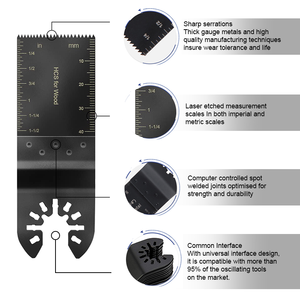 Khác Nhau lựa chọn kích thước khác nhau Multitool gỗ dao động công cụ sawblades cho gỗ, Meta, nhựa, móng tay, 10mm-100mm - Product Image 2