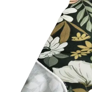 Tecido estampado Terry Francês para crianças, tecido estampado digital de 4 vias, elastano de algodão estampado com flores, tecido personalizado