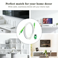 Cable de Fibra Óptica FTTH Dúplex con Conector SC UPC Monomodo para Comunicación de Banda Ancha por Internet