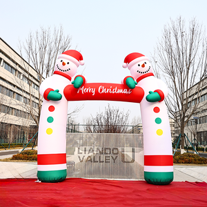 Porte d'entrée gonflable Père Noël imperméable, Arche gonflable Père Noël, Décorations de Noël gonflables d'extérieur - Product Image 1