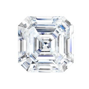 Moissanita Pleocroica Blanca DEF VVS de 1ct, Corte Asscher, Piedra Preciosa Creada en Laboratorio, Tratada con Calor, 3mm de Altura, Aigs 6*6mm, Venta al por Mayor - Product Image 1