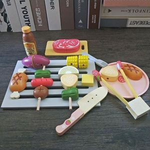 Kit de barbecue en bois pour enfants, jouet de cuisine pour garçons et filles, idéal pour les fêtes et les jeux d'imitation - Product Image 3