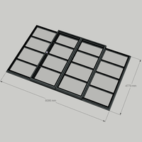 Couverture de piscine motorisée rétractable moderne en verre Low-E étanche de style chinois, avec cadre en alliage d'aluminium, pour extérieur et sous-sol