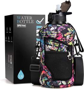 Nuevas Ideas <span class=keywords><strong>de</strong></span> productos 64 OZ <span class=keywords><strong>Jarra</strong></span> <span class=keywords><strong>de</strong></span> <span class=keywords><strong>agua</strong></span> motivacional a prueba <span class=keywords><strong>de</strong></span> fugas para mujeres y hombres <span class=keywords><strong>con</strong></span> soporte <span class=keywords><strong>de</strong></span> neopreno aislado reutilizable - Product Image 3