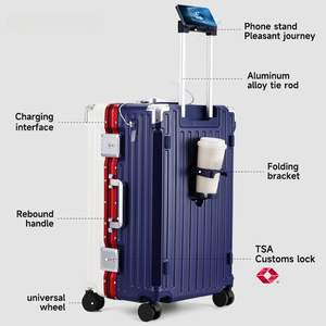 Valises Élégantes Spacieuses à Coque Rigide avec Cadre en PC et Aluminium, Résistantes aux Rayures, <span class=keywords><strong>Bagage</strong></span> <span class=keywords><strong>Cabine</strong></span> Walktrip Format Usine - Product Image 3