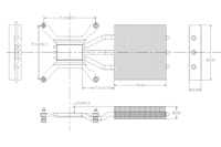 Personnaliser tout-en-un dissipateur thermique pour PC refroidisseur de CPU dissipateur de caloduc à ailettes en aluminium pour ordinateur