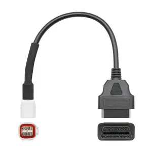 OBD Kabel Diagnostik untuk Yamaha, 4 Pin Steker Kabel Ke OBD2 16 Pin Adaptor