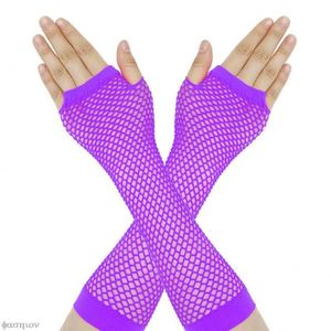 1Pair Women's Long <b>Fishnet</b> Net Gloves Fingerless Mesh Gloves Punk Rock Sexy Arm Warmers for Night Club Party for Hiking - Product Image 5