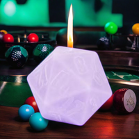 Xinshang Modèle 06 – Ensemble de dés en résine acrylique D20 de 55 mm pour jeux de table D&D, bords tranchants