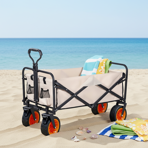 Chariot de camping d'extérieur pliable et robuste avec couleurs personnalisables pour le camping, les pique-niques, la plage, les courses et les voyages - Product Image 4