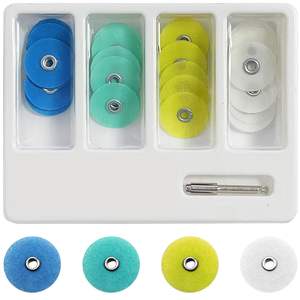 Kit de disques de polissage dentaire assortis, fournitures de polissage avec tige de mandrin pour outils de matériaux - Product Image 1