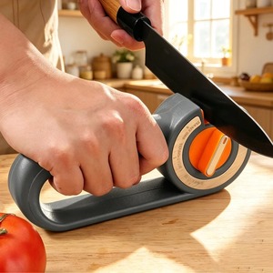 Affûteurs de couteaux professionnels 6-en-1 réglables en diamant, tungstène, acier et céramique – Outils d'affûtage manuels rapides pour la cuisine - Product Image 6