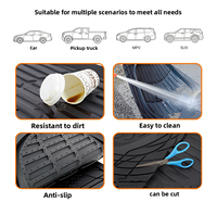 Tapis de sol de voiture universels en PVC et caoutchouc, antidérapants, durables, 4 pièces