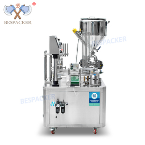 Bespacker 2023 Hoàn Toàn Tự Động Bơ Đậu Phộng Nước Sốt Kem Cốc Nhựa Làm Đầy Quay Và Niêm Phong Máy Với Sưởi Ấm Phễu - Product Image 2