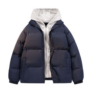 Veste courte en duvet d'eider blanc brillant, nouvelle collection hiver 2025, style décontracté ample pour homme - Product Image 1