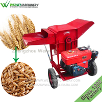 Weiwei Machine à battre le riz et le blé à usage domestique Machine à battre le riz Paddy