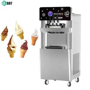 Machine à crème glacée italienne commerciale crème glacée molle faisant la machine trois saveurs neige fabricant de crème glacée Machine à servir molle - Product Image 1