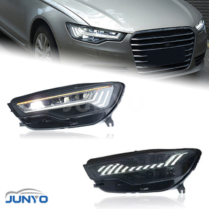 Junyo Modified Headlight for A6L C7 With New Five-Bar <b>Led</b> Daytime <b>Running</b> <b>Lights</b> and Headlights High Lumen Output Delivers 10000 - Product Image 1